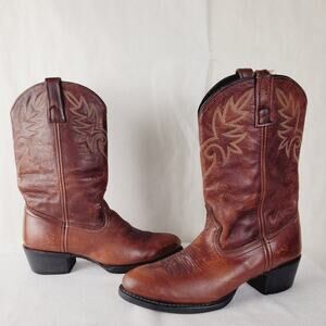 Dingo brown distressed leather cowboy boots size 8.5D mens Western Classic
